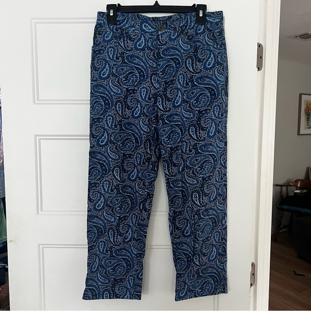 10 Petite Ralph Lauren Paisley Pedal Pushers